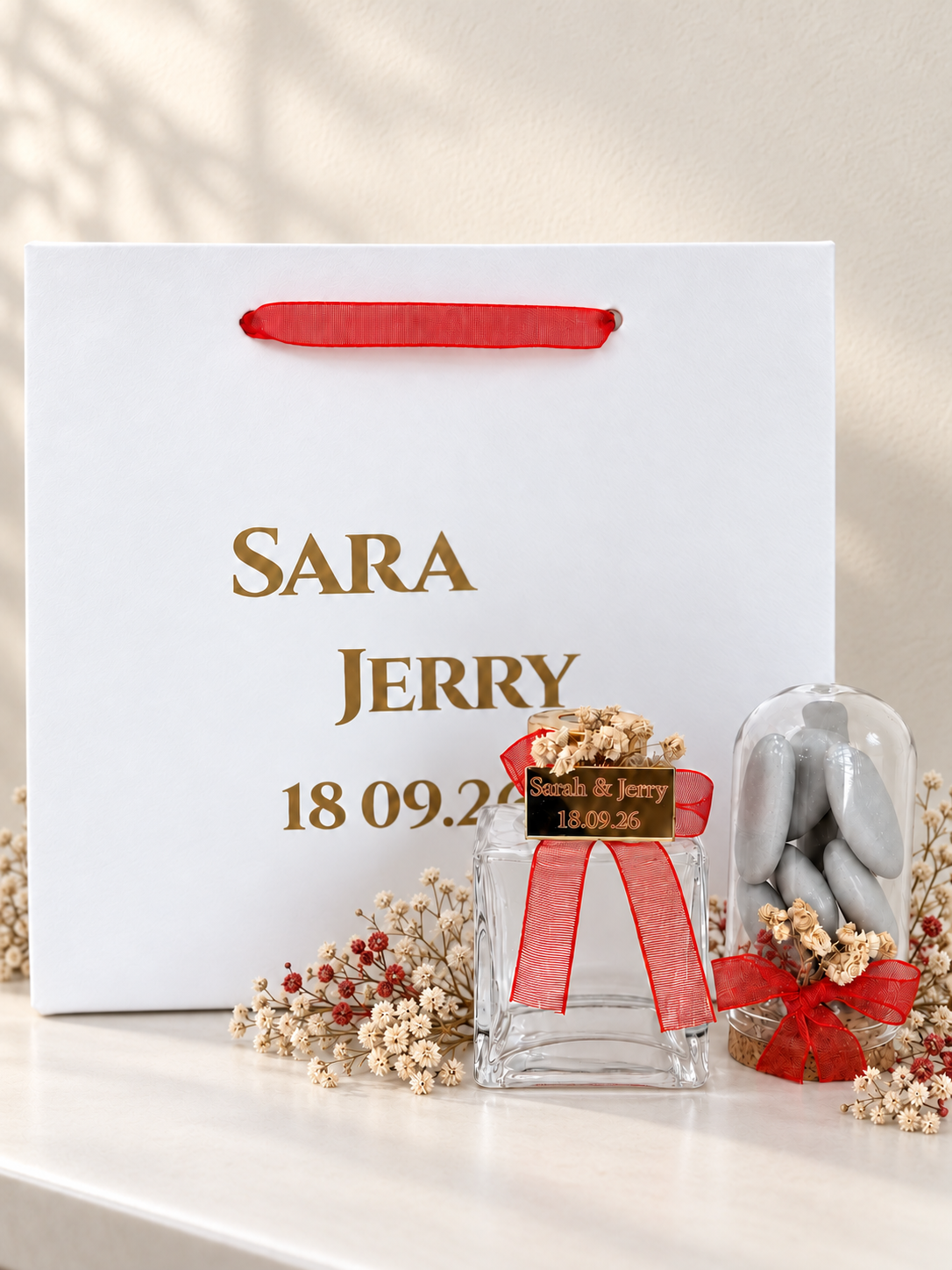 ✨ Coffret Diffuseur & Dragées Personnalisé