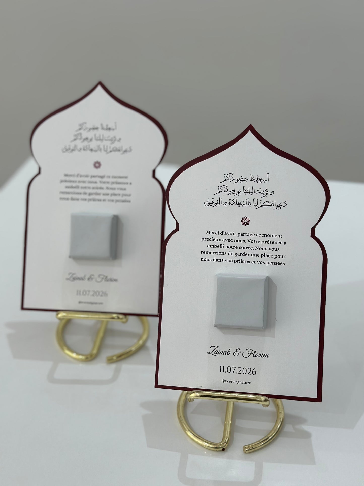 Carte Chocolat Orientale Personnalisée