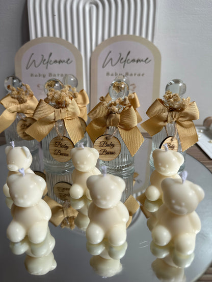 Bougie Ours - Bouteille - Carte chocolat