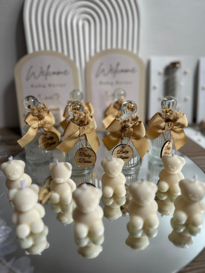 Bougie Ours - Bouteille - Carte chocolat