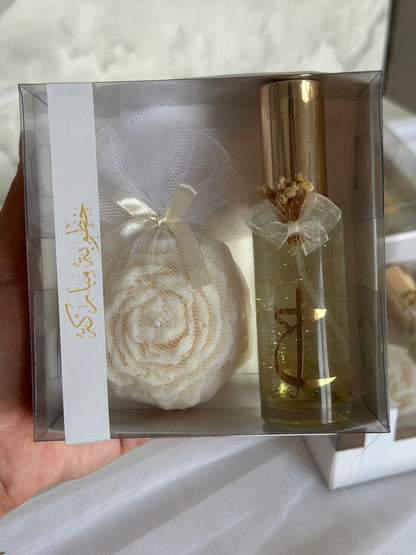 Coffret parfum & bougie pivoine