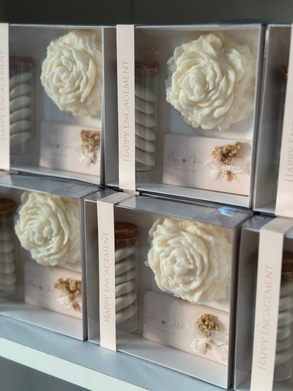 Box Pivoine, chocolat et Fiole Dragées